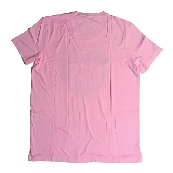 VS PINK Sweet Rosette Pink Originals Short Sleeve Campus Tee Oversized Large NEW - Picture 8 of 11